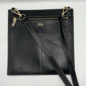 Frances Valentine New York Leather Black Crossbody bag